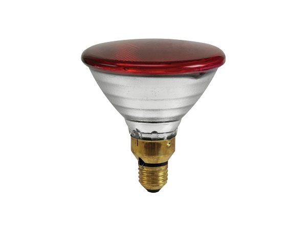 Omnilux persglaslamp PAR38 80W E27 230V flood 30° rood