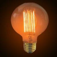 Decospiraal globelamp 40W E27 230V G125 125mm gold tint