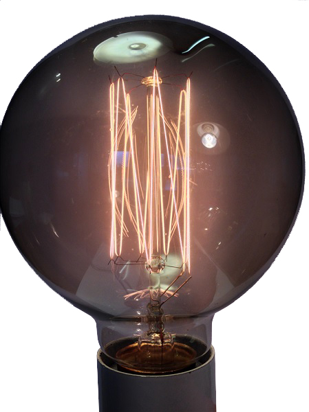 Global Lux decospiraal globelamp 60W E27 230V G95 95mm rookglas
