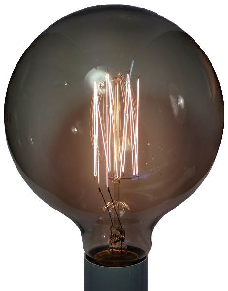 Global Lux decospiraal globelamp 25W E27 230V G125 125mm rookglas
