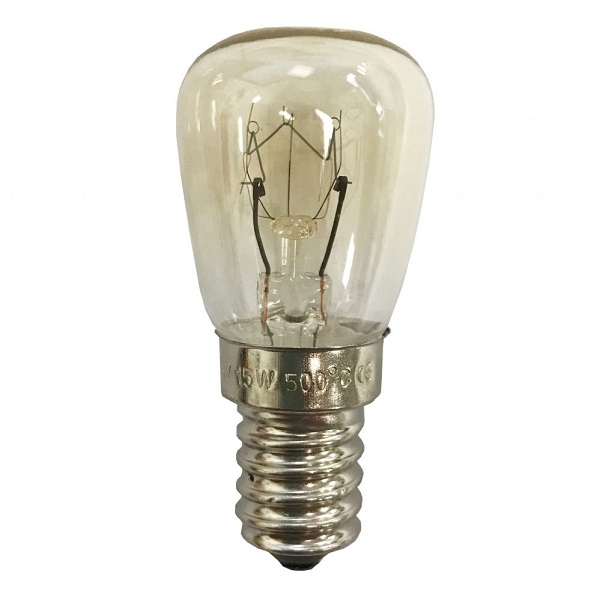Ovenlamp 15W E14 230V helder 400° 26x57mm