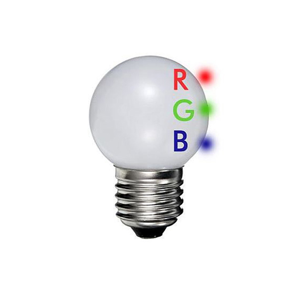 Dura L140PRGB LED kogellamp 0,5W E27 230V RGB veranderd van kleur niet dimbaar