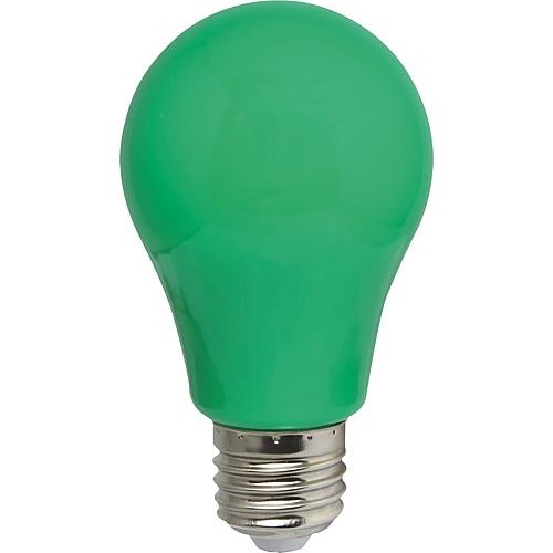 LED normaallamp A60 3W E27 230V met kunststof bol groen niet dimbaar