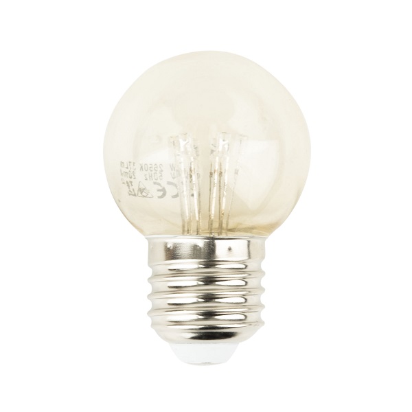 Showgear LED kogellamp 1W E27 827 2700K 220-240V P45 IP44 helder niet dimbaar