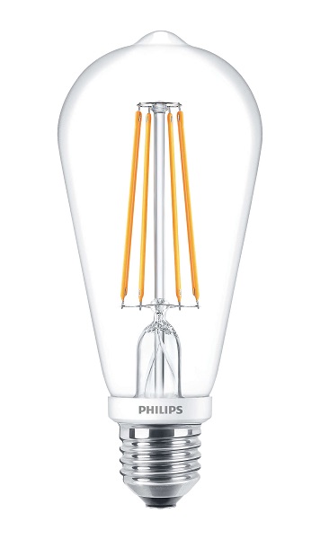 Philips Classic Edison ST64 filament LEDlamp 7W=60W E27 220V-240V 2700K kleur 827 helder dimbaar