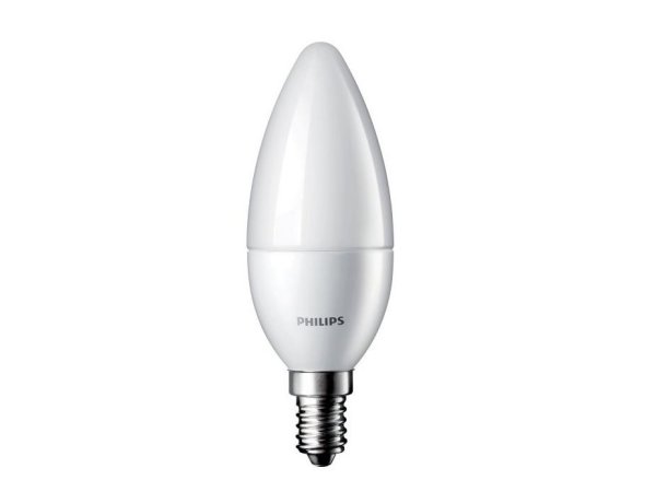Philips CorePro LED kaarslamp 6W=40W E14 220V-240V 2700K kleur 827 B39 mat niet dimbaar