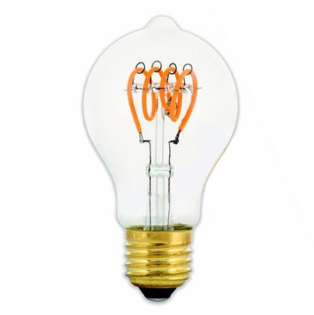Bailey Thomas flexLED filament LED normaallamp spiraled 4W E27 230V 2200K kleur 922 A60 helder dimbaar