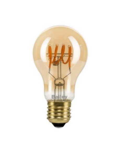 Bailey Thomas flexLED filament LED normaallamp spiraled 4W E27 230V 2200K kleur 922 A60 goud tint dimbaar