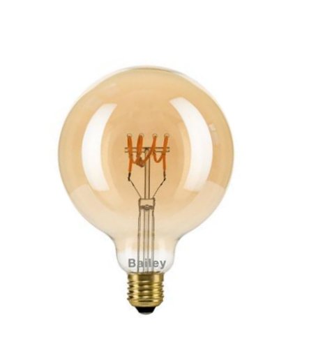 Bailey Leslie flexLED filament LED globelamp 125mm spiraled 4W E27 230V 2200K kleur 922 goud tint dimbaar