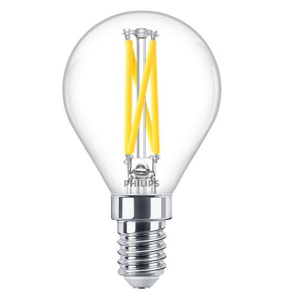 Philips Master LED DT kogellamp filament 2,5W=25W E14 220V-240V 927-922 P45 helder DimTone dimbaar