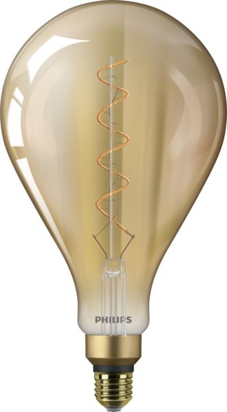 Philips Classic Vintage flexLED A160 filament LED normaallamp 5W-25W E27 220V-240V 2000K kleur 820 goud niet dimbaar