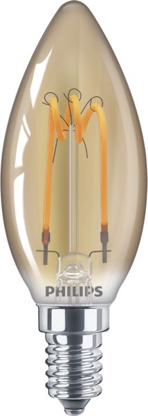 Philips Classic kaars LED 2,3W-14W E14 kleur 820 B35 gold Vintage niet dimbaar