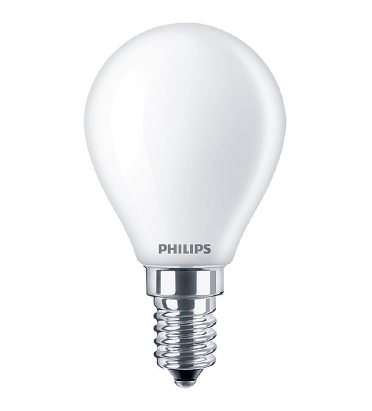 Philips Classic LED kogellamp 2,2W-25W E14 220V-240V 2700K kleur 827 P45 mat niet dimbaar