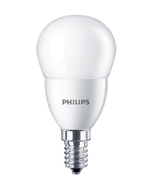 Philips CorePro LED kogellamp 7W-60W E14 220V-240V 2700K kleur 827 P48 mat niet dimbaar