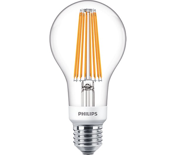 Philips Master Classic filament LED normaallamp 12W=100W E27 220V-240V 2700K kleur 827 A67 helder dimbaar