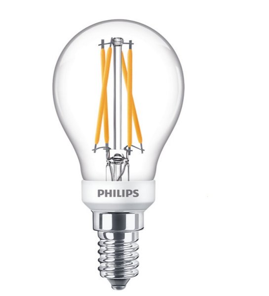 Philips Classic filament LED kogellamp DT 3,5W-25W E14 220V-240V 2700K-2200K kleur 927-922 P45 helder DimTone dimbaar