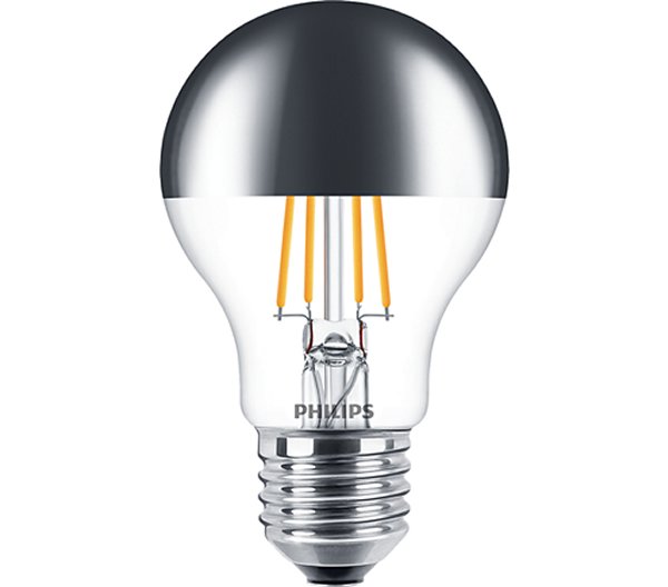 Philips Classic LED kopspiegel normaallamp 7,2W=50W E27 220V-240V 2700K kleur 827 A60 helder dimbaar