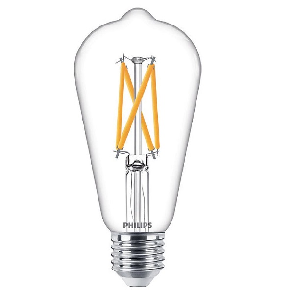 Philips Classic ST64 filament LEDlamp CRI90 7W=60W E27 220V-240V 2700K-2200K kleur 927-922 helder dimbaar