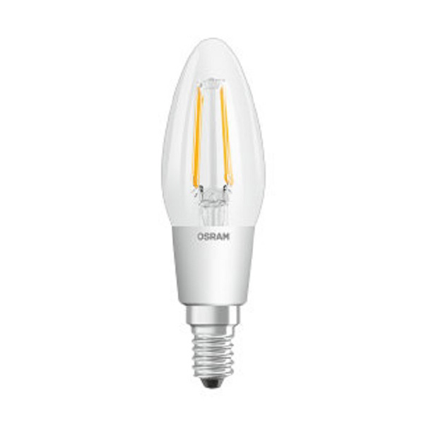 Osram Parathom GLOWDim Classic filament kaarslamp 4,5W=40W E14 220V-240V 2700K kleur 827 B37 helder dimbaar