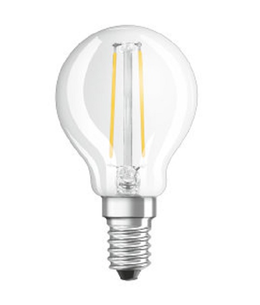 Osram Parathom Classic P filament LED kogellamp 1,6W=15W E14 220V-240V 2700K kleur 827 helder niet dimbaar