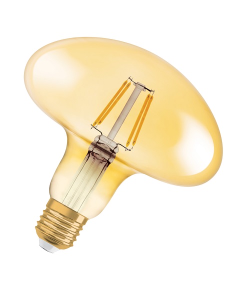Osram Vintage filament Mushroom LEDlamp 1906 4,5W=40W E27 220-240V 2500K kleur 825 goud niet dimbaar