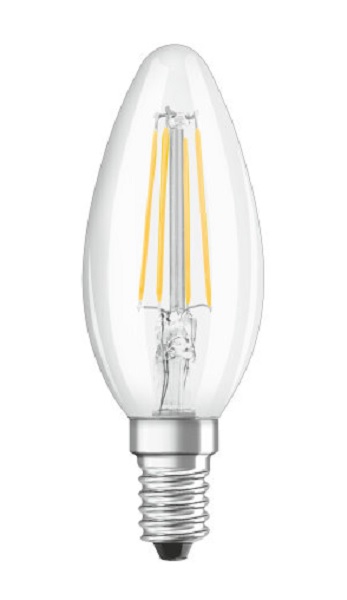 Osram LED Star+ Duo Click Classic filament LED kaarslamp 4W=40W E14 220-240V 2700K kleur 827 helder dimbaar