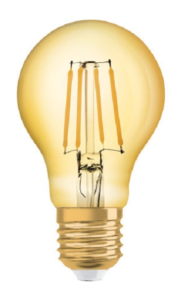Osram LED Vintage 1906 Classic A filament normaallamp A 7W=55W E27 220V-240V 2500K kleur 825 goud niet dimbaar