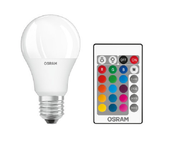 Osram Retrofit RGBW LED normaallamp 9W=60W E27 220V-240V 2700K kleur 827 mat dimbaar