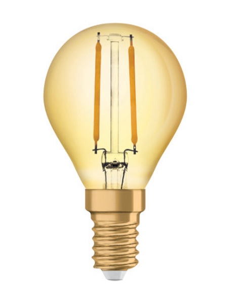 Osram Vintage 1906 P filament LED kogellamp 4,6W=36W E14 220V-240V 2500K kleur 825 goud niet dimbaar