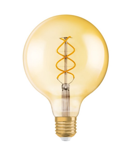 Osram Vintage 1906 flexLED filament LED globelamp 125mm 5W=25W E27 220-240V 2000K kleur 820 goud niet dimbaar