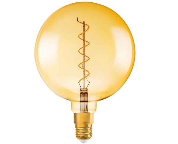Osram Vintage filament 1906 LED Big globelamp 200mm 5W=28W E27 220V-240V 2000K kleur 820 goud dimbaar