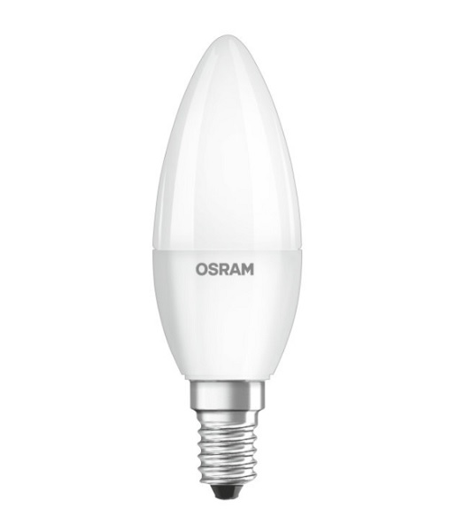 Osram Parathom Classic B LED kaarslamp 5W=40W E14 220V-240V 2700K kleur 827 B35 mat dimbaar