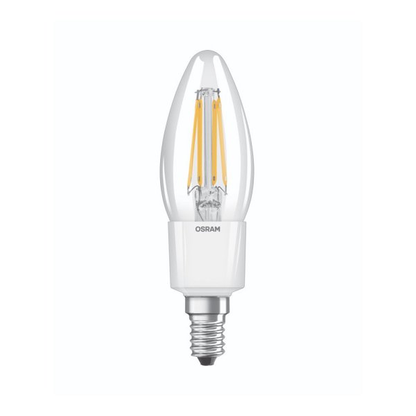 Osram Retrofit Classic filament LED kaarslamp 6,5W=60W E14 220V-240V 2700K kleur 827 helder niet dimbaar