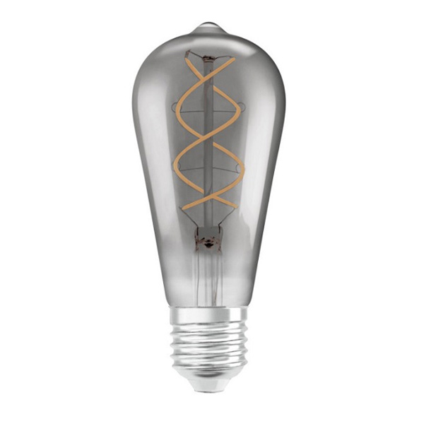 Osram Vintage RF1906 Classic ST64 filament LEDlamp 5W=15W E27 220V-240V 1800K kleur 818 rookglas niet dimbaar
