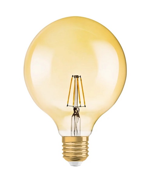Osram Vintage 1906 filament LED globelamp 125mm 4W=35W E27 220-240V 824 2400K goud niet dimbaar