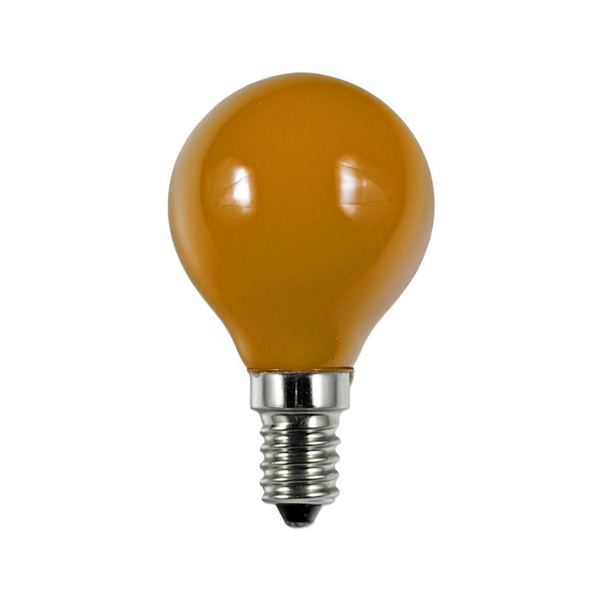 SPL filament LED kogellamp 1W E14 230V oranje niet dimbaar