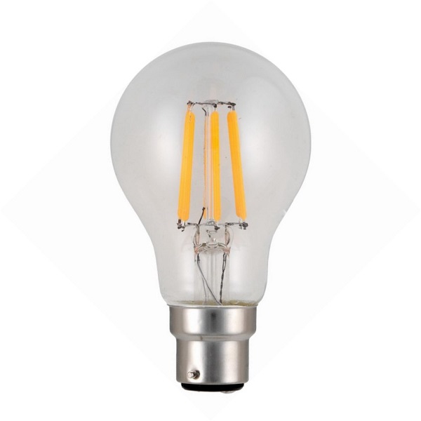 SPL filament LED normaallamp 5,5W Ba22d 230V 2500K kleur 925 helder dimbaar