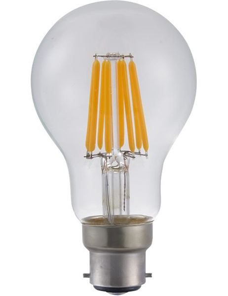 SPL filament LED normaallamp 6,5W Ba22d 230V 2500K kleur 925 helder dimbaar