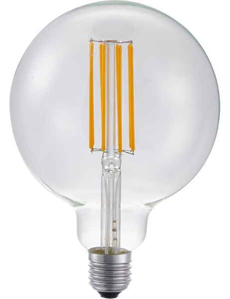 SPL filament LED globelamp 125mm 8W E27 230V 2200K kleur 922 helder dimbaar