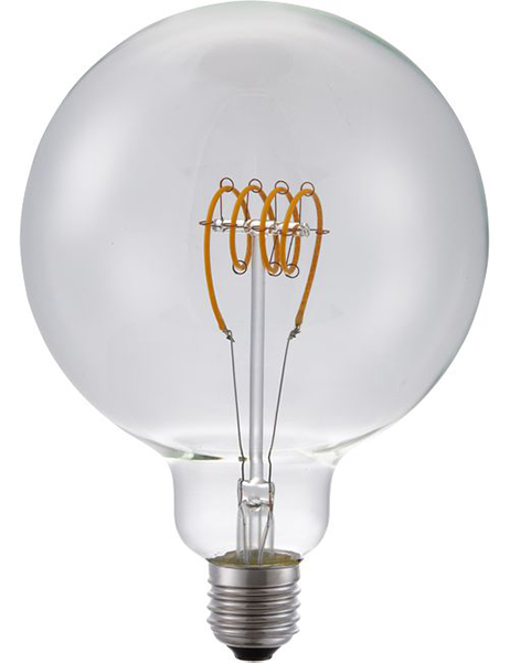 SPL flexLED filament LED globelamp 125mm 4,5W E27 230V 2200K kleur 922 helder dimbaar