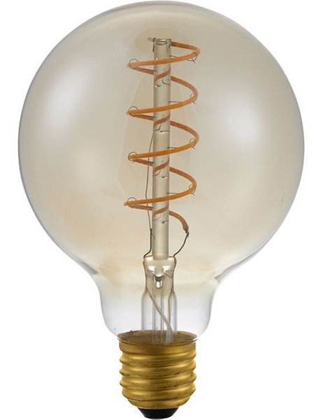 SPL flexLED filament globelamp 95mm AX 4,5W E27 230V 2000K kleur 920 goud dimbaar