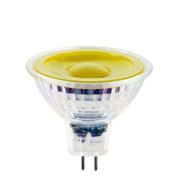 SPL LEDspot 5W MR16 12V AC-DC geel 38° niet dimbaar