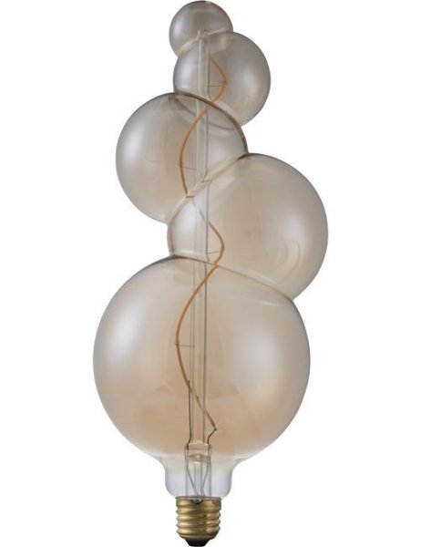 SPL Big Flex flexLED filament Bubble-5 LEDlamp 4W E27 230V 2000K kleur 920 goud dimbaar