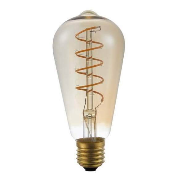 SPL Flex Rustika ST64 filament LEDlamp AX 4W E27 230V 2000K kleur 920 goud dimbaar