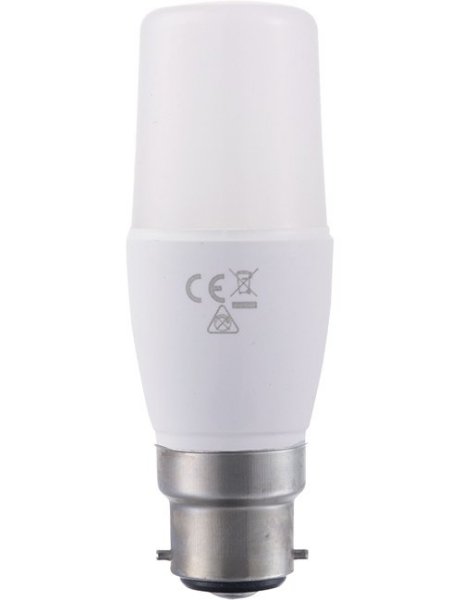 SPL LED buislamp 7W Ba22d 95V-265V 3000K kleur 830 opaal niet dimbaar
