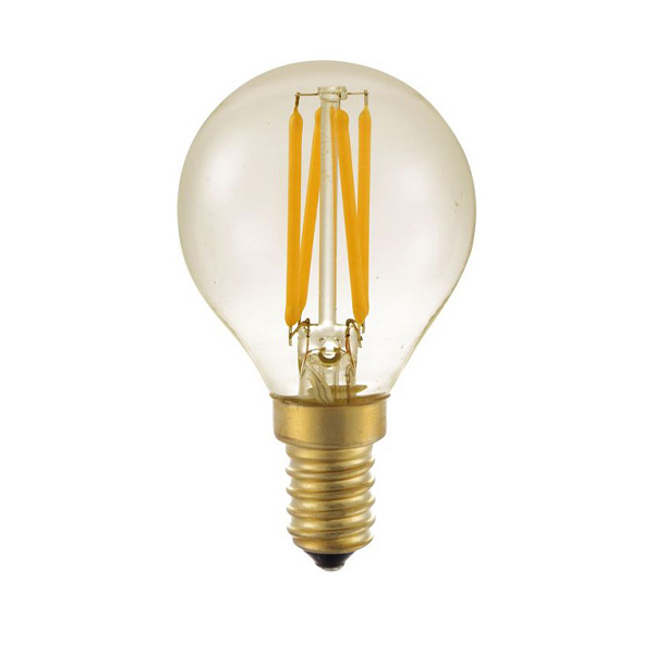 SPL filament LED kogellamp 4W=25W E14 230V 2200K kleur 922 goud dimbaar