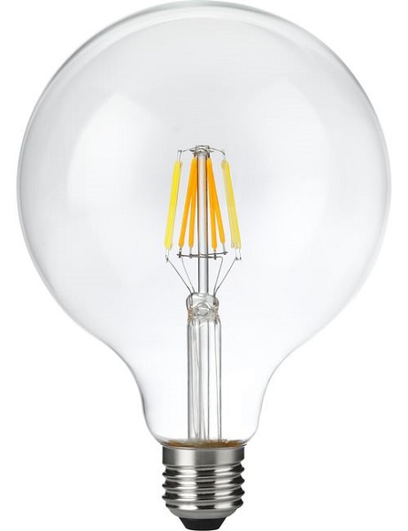 SPL filament LED DTW globelamp 125mm 6W E27 230V 4500-2000K kleur 845-820 helder dimbaar