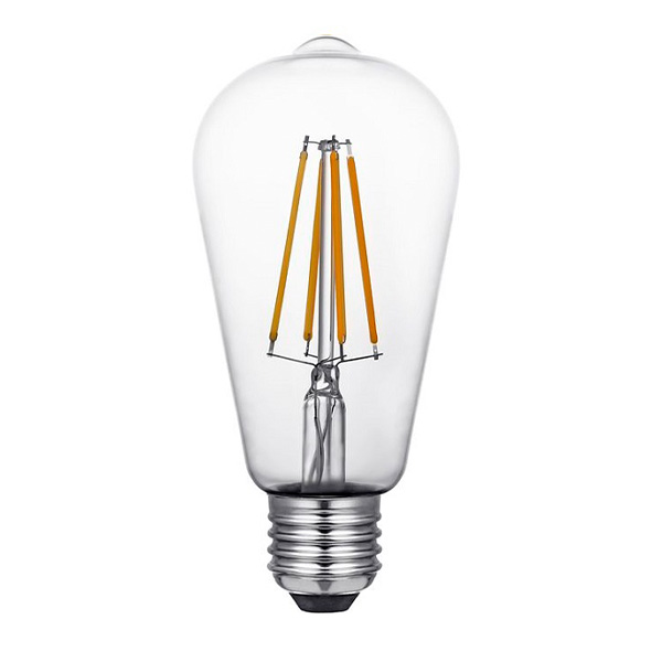 SPL Rustika ST64 filament LEDlamp 8W E27 230V 2500K kleur 925 helder dimbaar