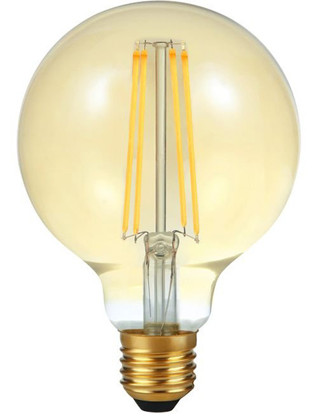 SPL filament LED globelamp 95mm 5,5W E27 230V 2000K kleur 920 goud dimbaar