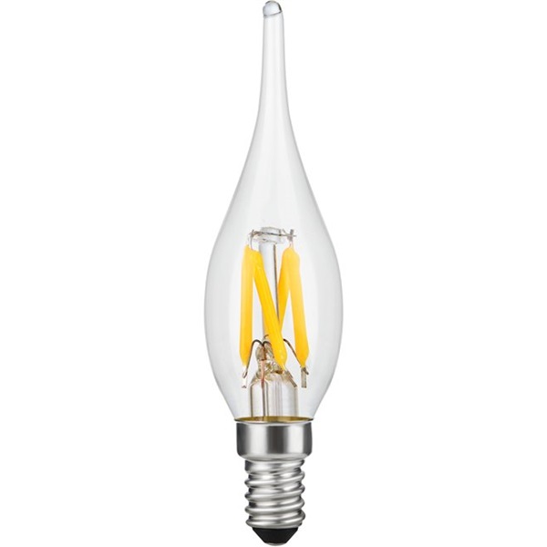 SPL filament LED bentip mini kaarslamp 1,5W E10 220V-240V 925 2500K helder niet dimbaar